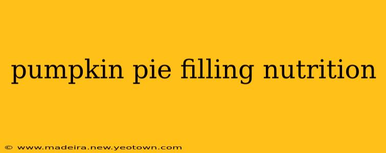 pumpkin pie filling nutrition
