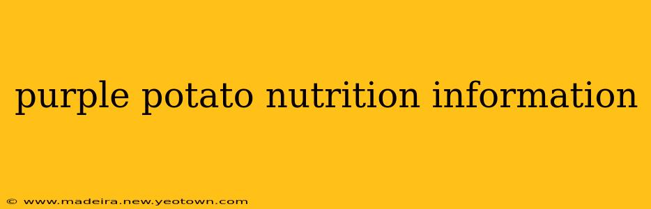 purple potato nutrition information