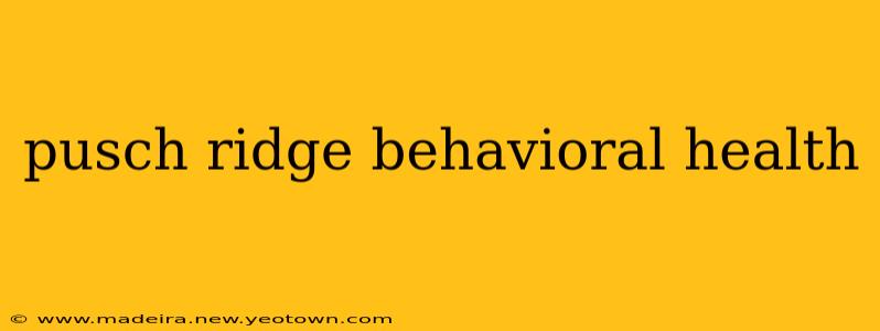 pusch ridge behavioral health