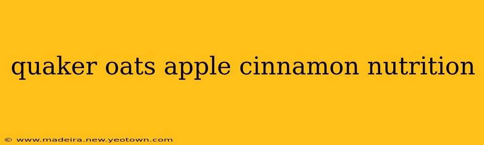 quaker oats apple cinnamon nutrition