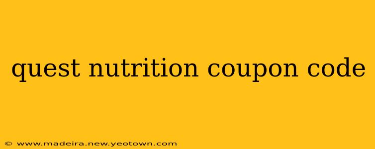 quest nutrition coupon code