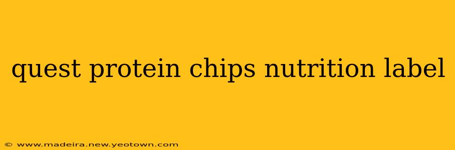 quest protein chips nutrition label