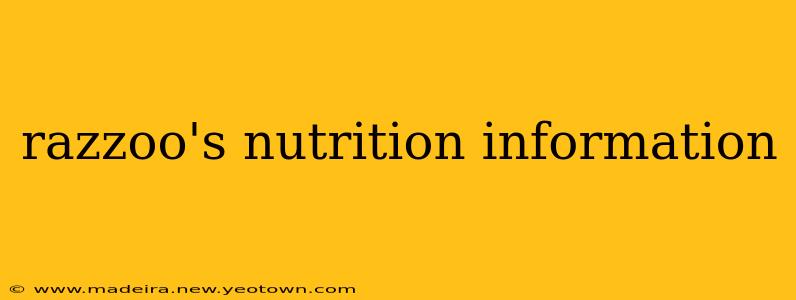 razzoo's nutrition information