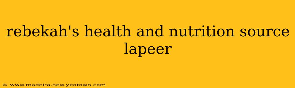 rebekah's health and nutrition source lapeer