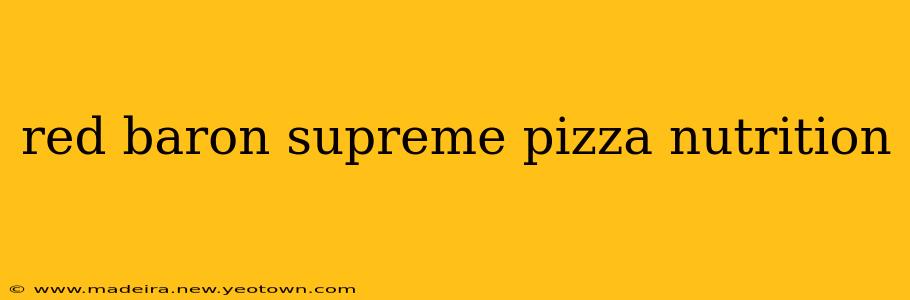 red baron supreme pizza nutrition