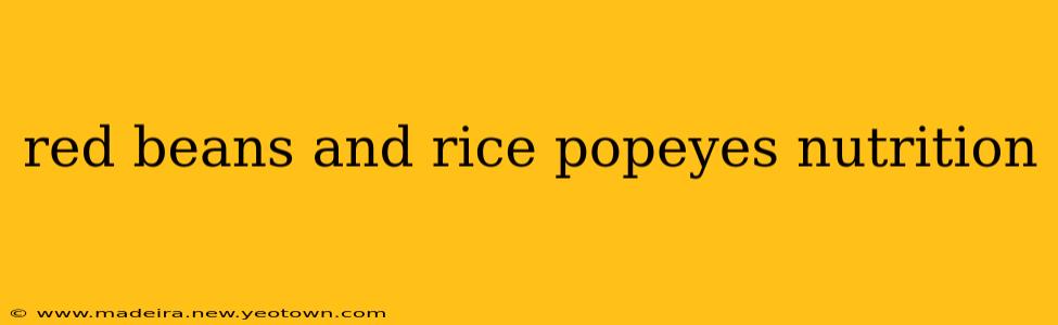 red beans and rice popeyes nutrition