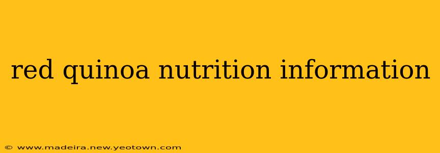 red quinoa nutrition information
