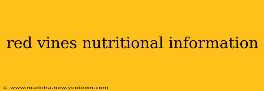 red vines nutritional information