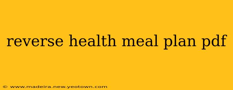 reverse health meal plan pdf