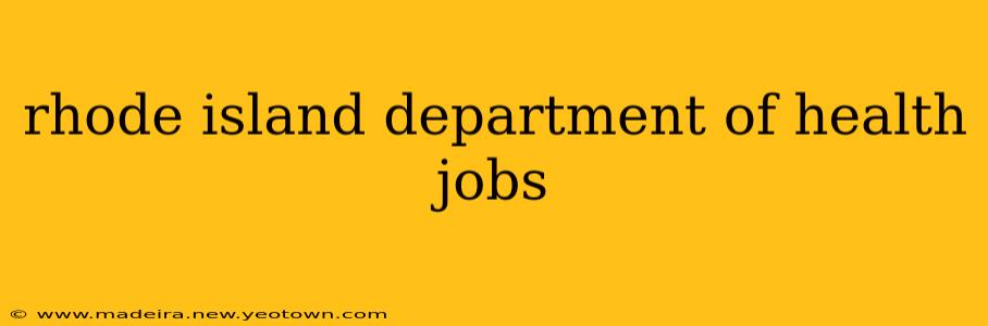 rhode island department of health jobs