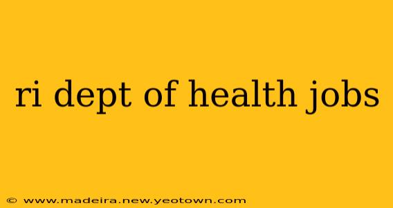 ri dept of health jobs