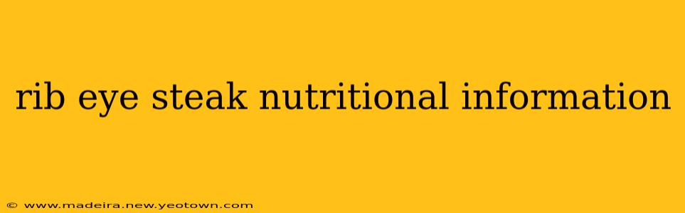 rib eye steak nutritional information