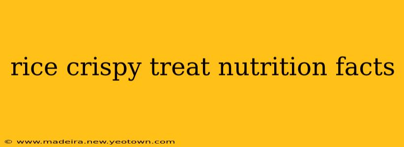 rice crispy treat nutrition facts