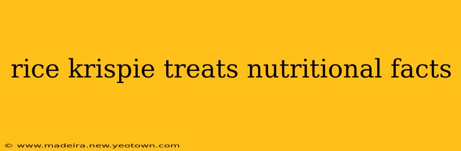 rice krispie treats nutritional facts