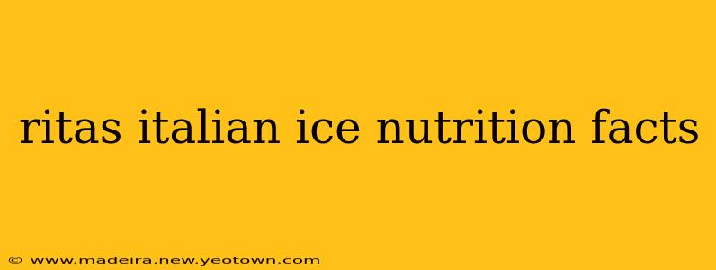 ritas italian ice nutrition facts
