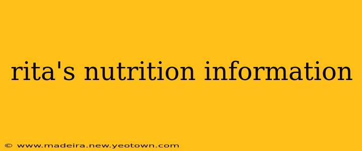rita's nutrition information