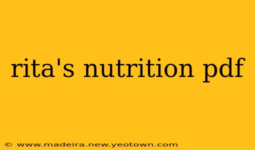 rita's nutrition pdf