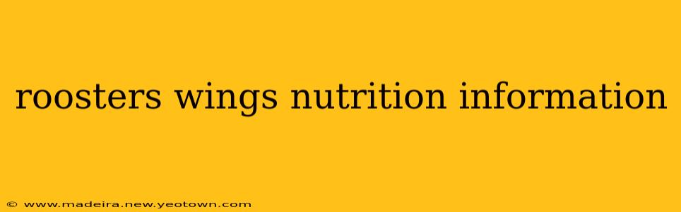 roosters wings nutrition information