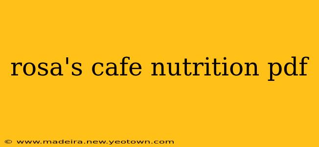 rosa's cafe nutrition pdf