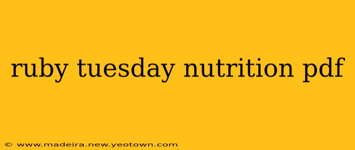 ruby tuesday nutrition pdf