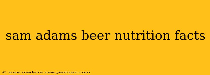 sam adams beer nutrition facts