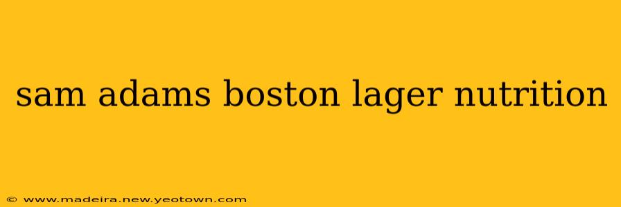 sam adams boston lager nutrition