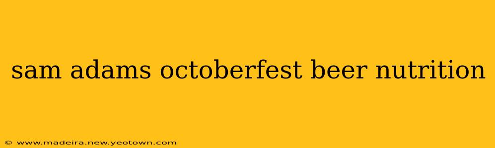 sam adams octoberfest beer nutrition