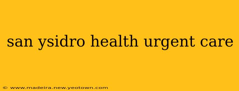 san ysidro health urgent care
