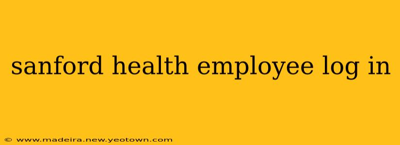 sanford health employee log in
