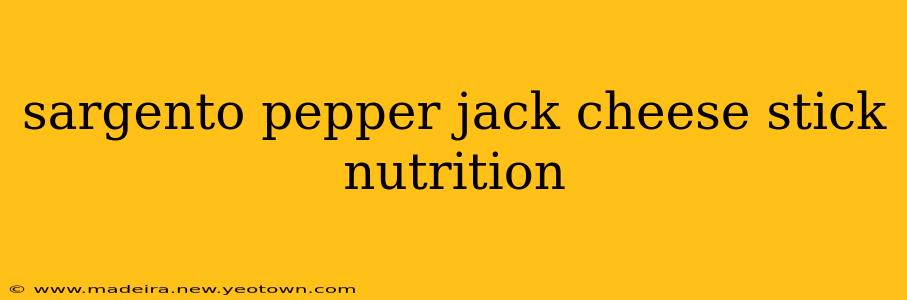 sargento pepper jack cheese stick nutrition