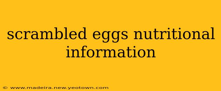 scrambled eggs nutritional information