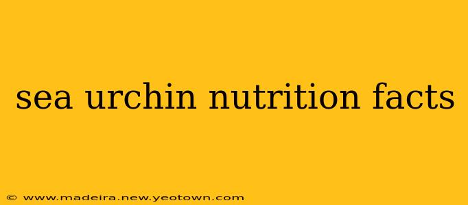 sea urchin nutrition facts