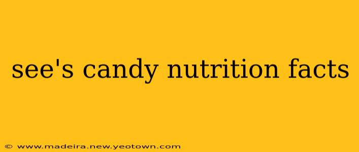 see's candy nutrition facts