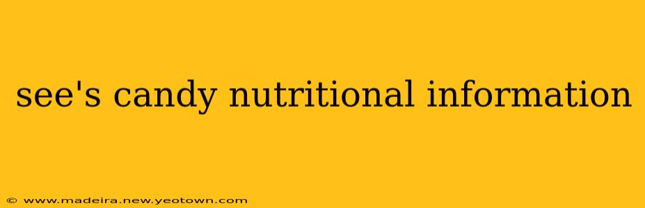 see's candy nutritional information