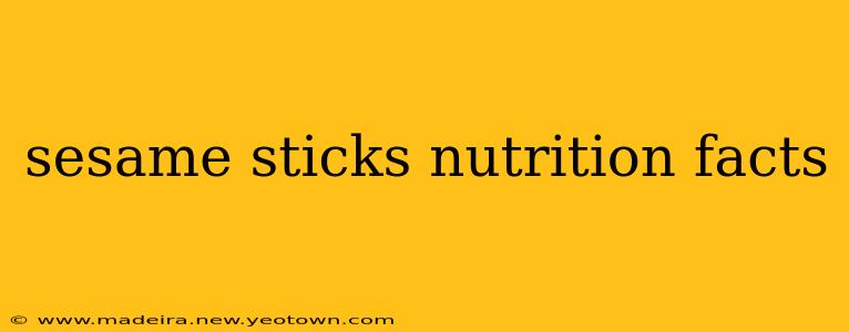 sesame sticks nutrition facts