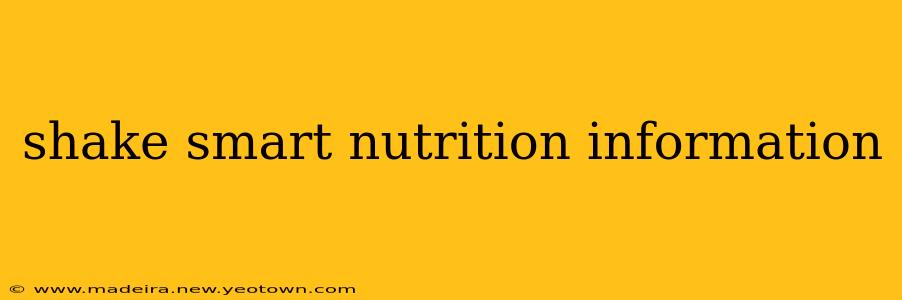 shake smart nutrition information