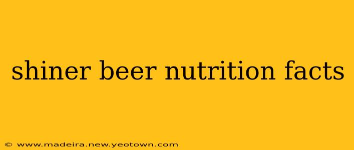 shiner beer nutrition facts