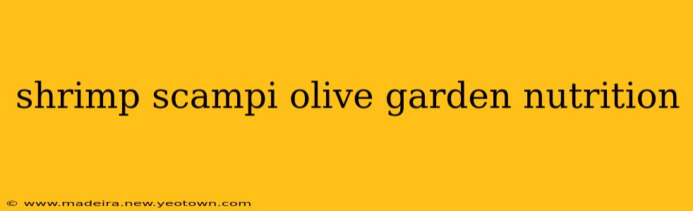 shrimp scampi olive garden nutrition