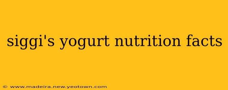 siggi's yogurt nutrition facts