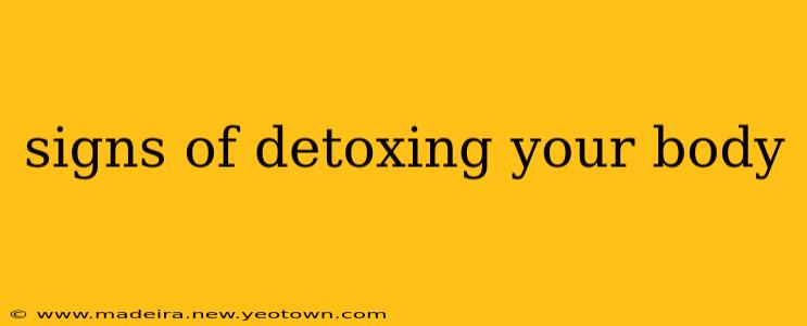 signs of detoxing your body