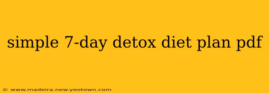simple 7-day detox diet plan pdf