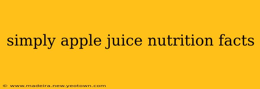 simply apple juice nutrition facts