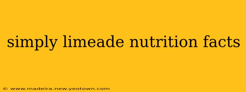 simply limeade nutrition facts