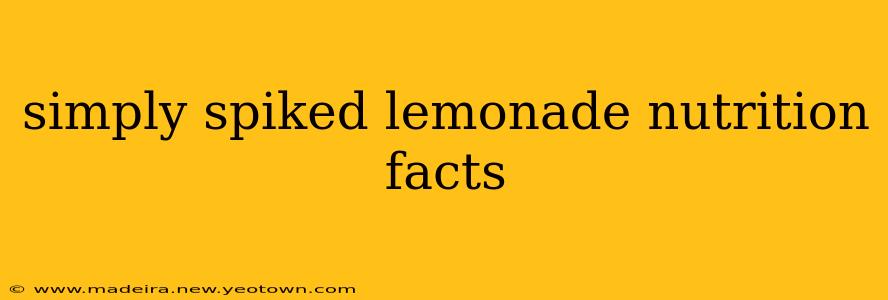simply spiked lemonade nutrition facts