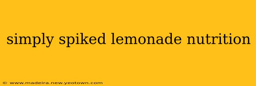 simply spiked lemonade nutrition