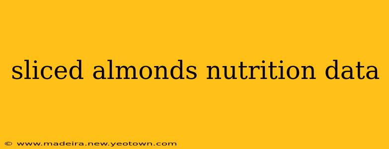 sliced almonds nutrition data