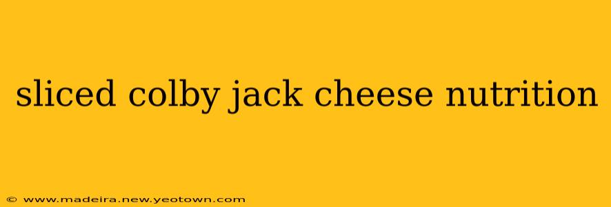 sliced colby jack cheese nutrition