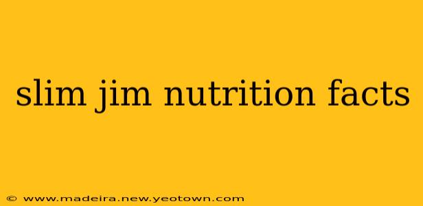 slim jim nutrition facts