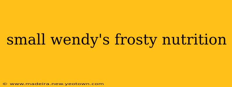 small wendy's frosty nutrition