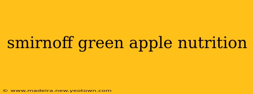 smirnoff green apple nutrition